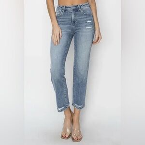 Women's Straight Leg Jeans - Blue